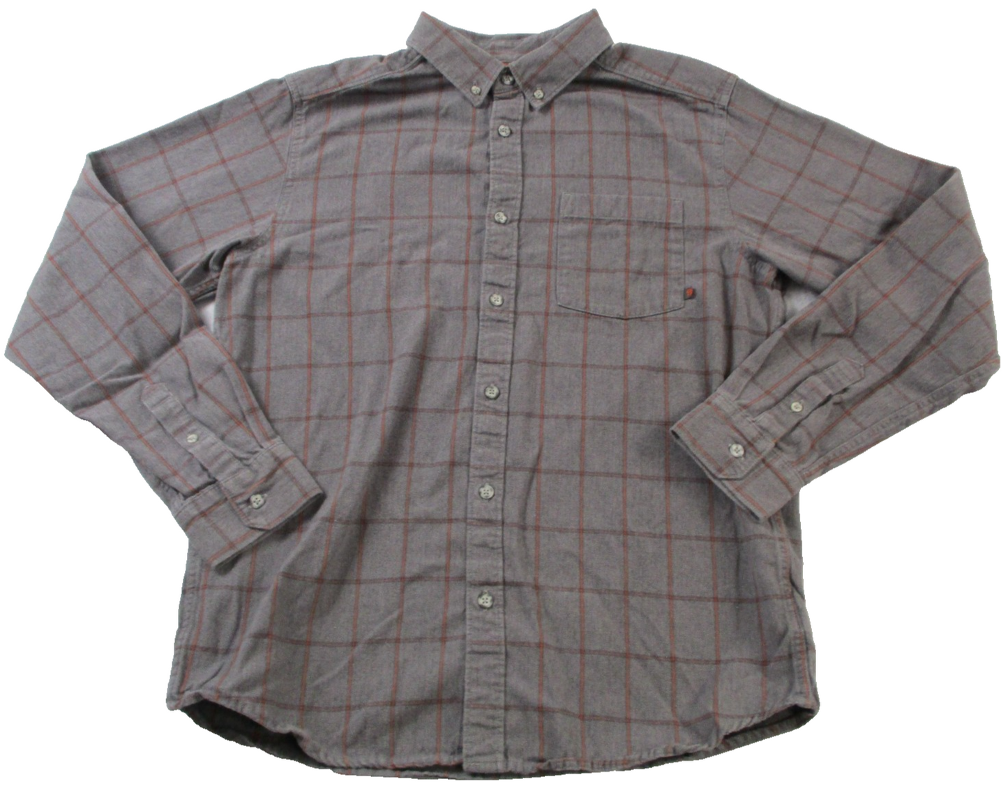 Mountain Hardwear Shirt Mens Med Gray Plaid Flannel Long Sleeve Button Up 16060