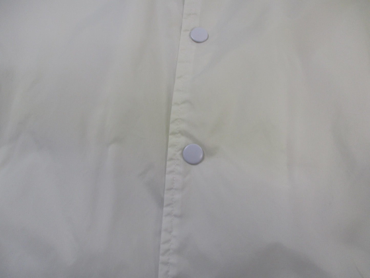 HUF Jacket Mens Large White Coach Windbreaker Snap Front Skateboarding 16512