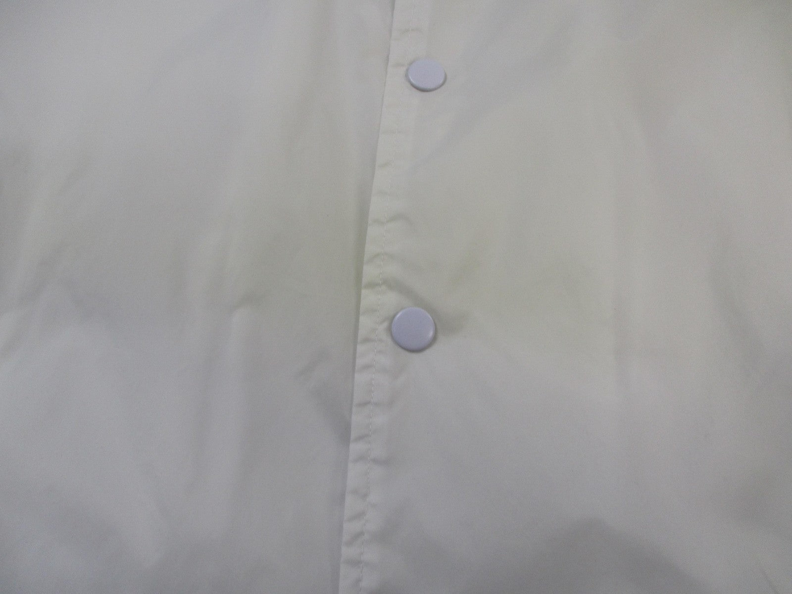 HUF Jacket Mens Large White Coach Windbreaker Snap Front Skateboarding 16512