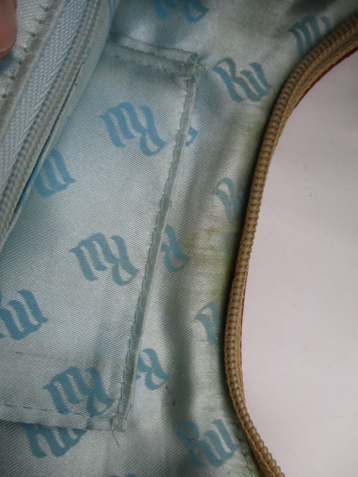 Rocawear Denim Shoulder Bag & Wallet Set Blue Monogram Logo Rhinestone Trim12