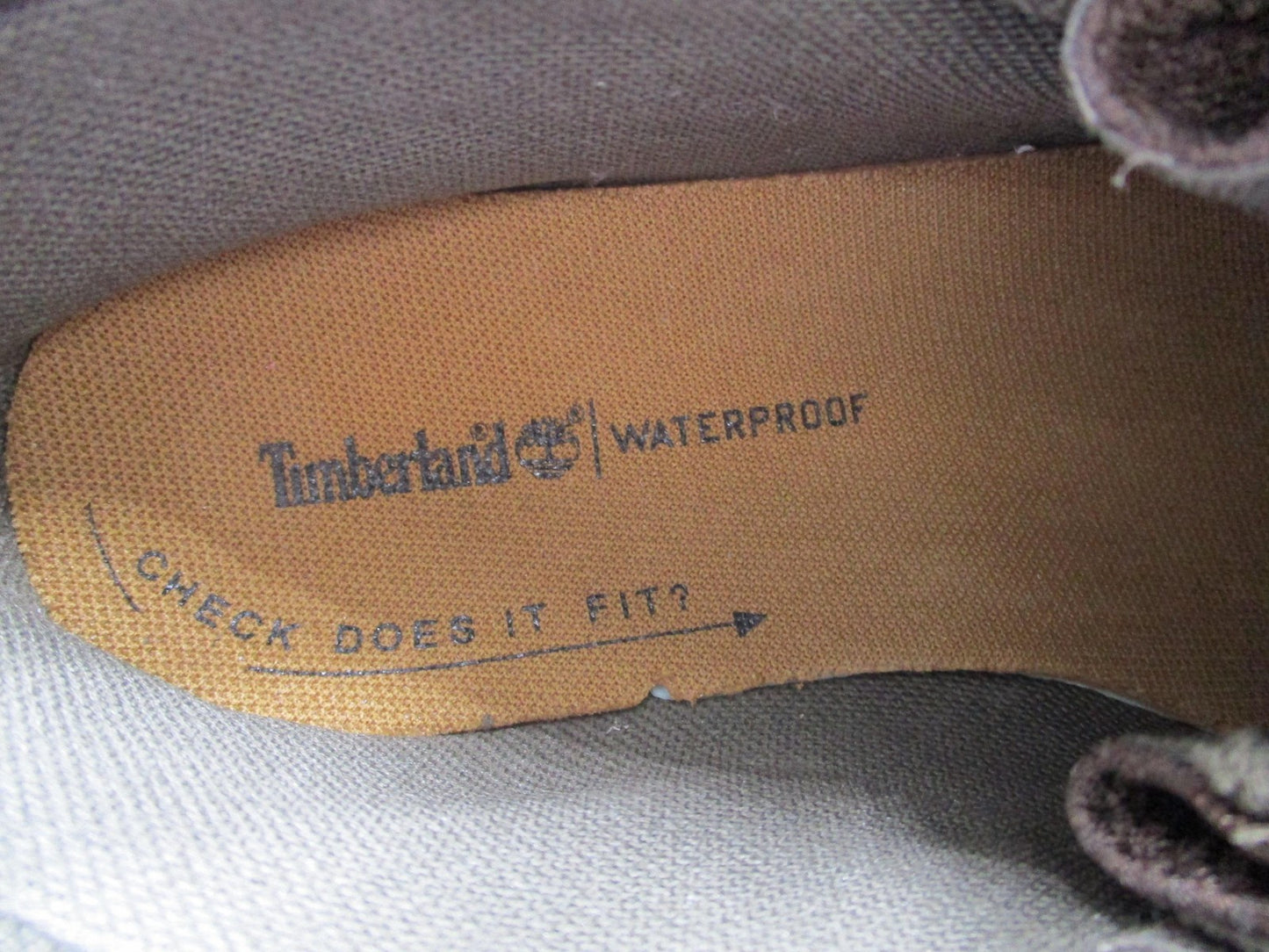 Timberland Boots Boys Sz 2 Brown Waterproof Leather Hiking Snow Trail A16I3 1C18