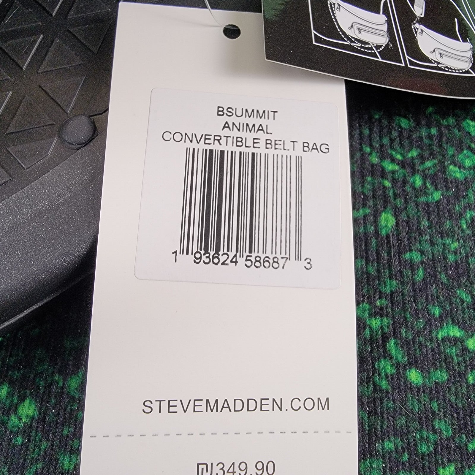 Steve Madden BSummit Animal Convertible Belt Bag Leopard Gold Black NWT4