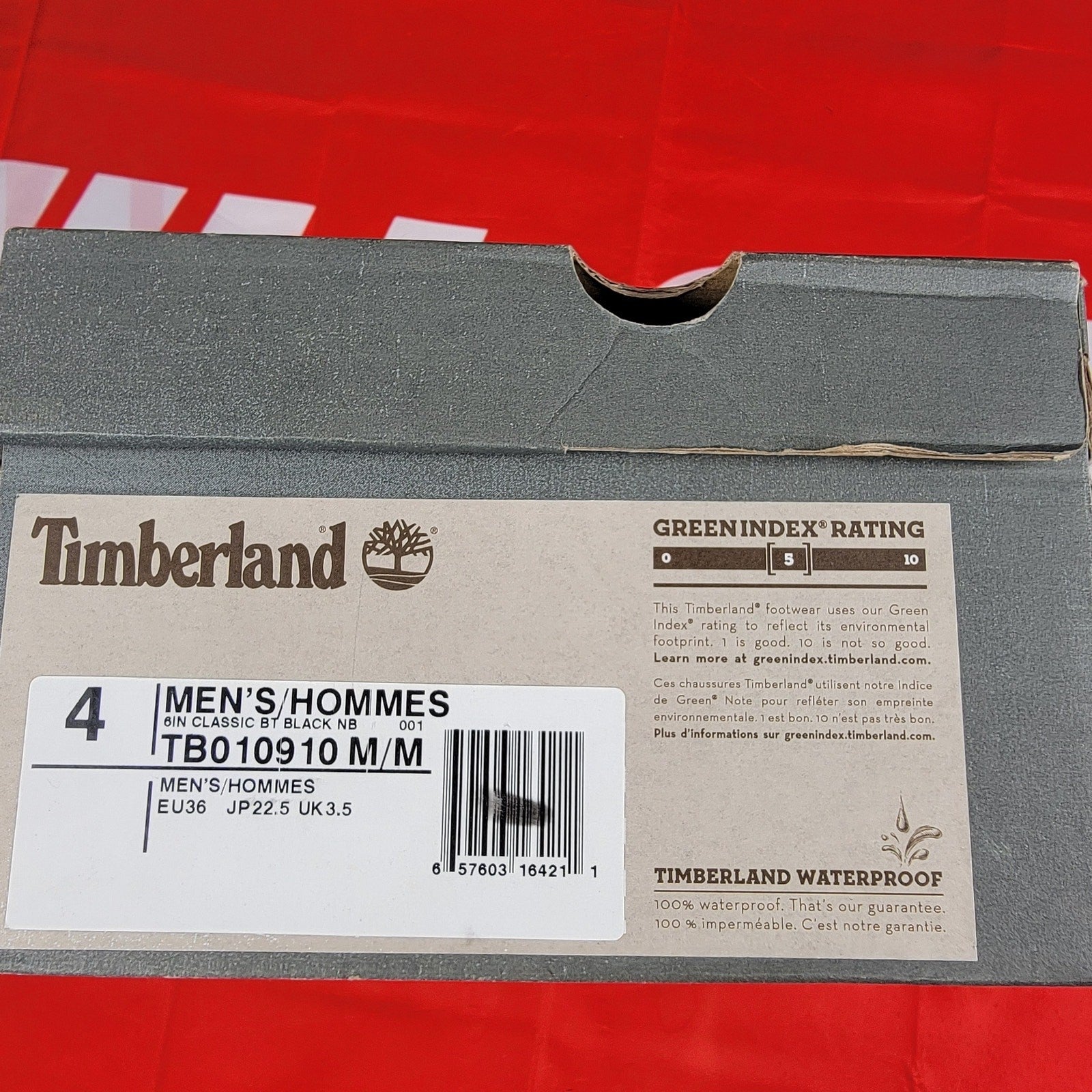 Timberland 6 Inch Classic Boots Men's Sz 4, Black TB0109107