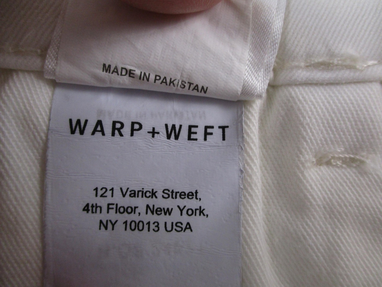 Warp + Weft Pants Mens 34x31 White LYS Lyon Pleated Trouser Chino Playa 14406