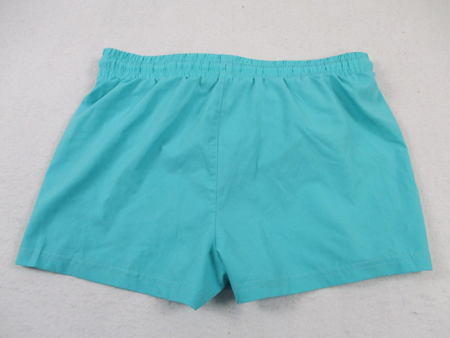 Champion Swim Shorts Kids 14-16 Teal Blue Elastic Waist Drawstring Logo 16781