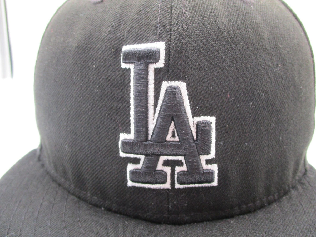 Los Angeles Dodgers Hat Cap Fitted Mens 7 Black MLB Baseball 59FIFTY New Era3