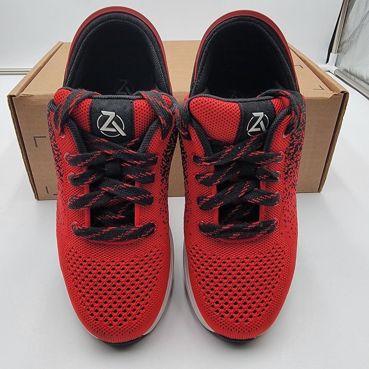 Zeba Hands Free Tech Walking Shoes Cherry Red Wmns Sz 7