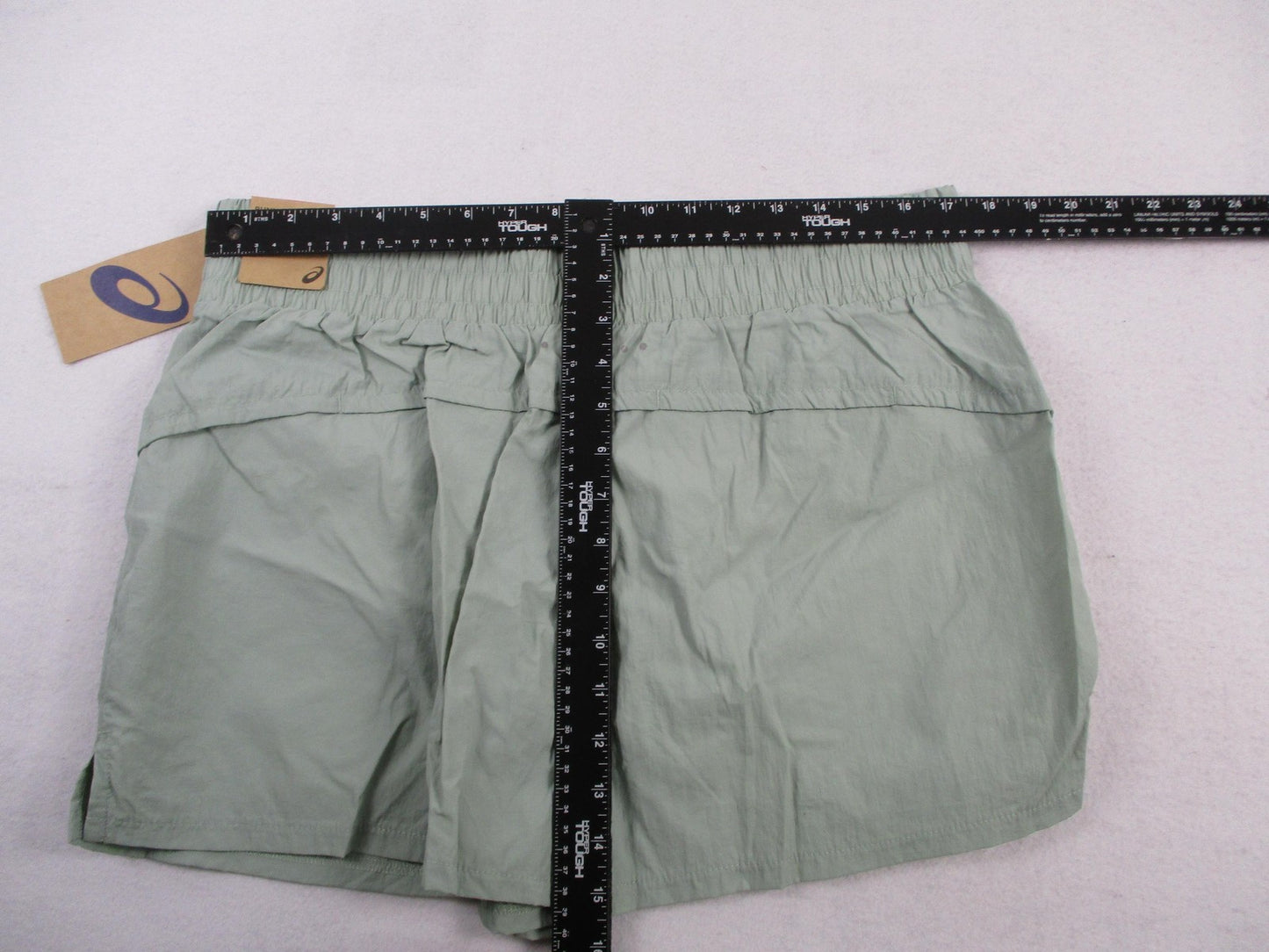 ASICS Running Shorts Womens XL Green High Waist Lined Athletic MASH3670WSS 12355