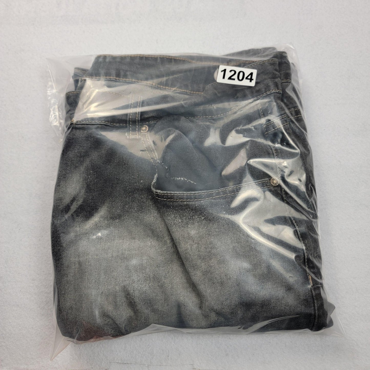 Born Fly Jeans Men 44 Black Gray Distressed Repair Patch Stretch Streetwear 12049