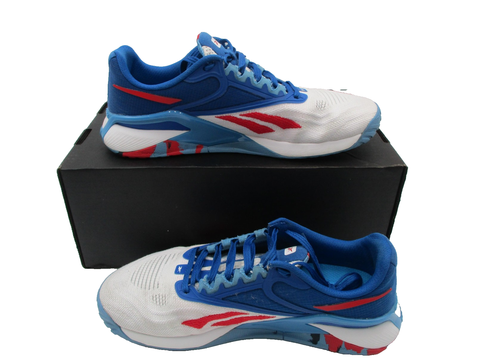 Reebok Nano X2 Shoes Womens Size 9 White Blue Red Training Sneakers GY2288 (1H3)3