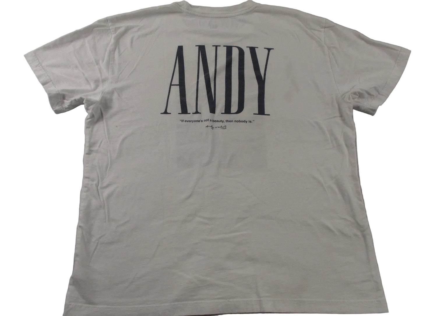 Gap Andy Warhol Shirt Teen Large White Pop Art Graphic Tee Back Quote Cotton1
