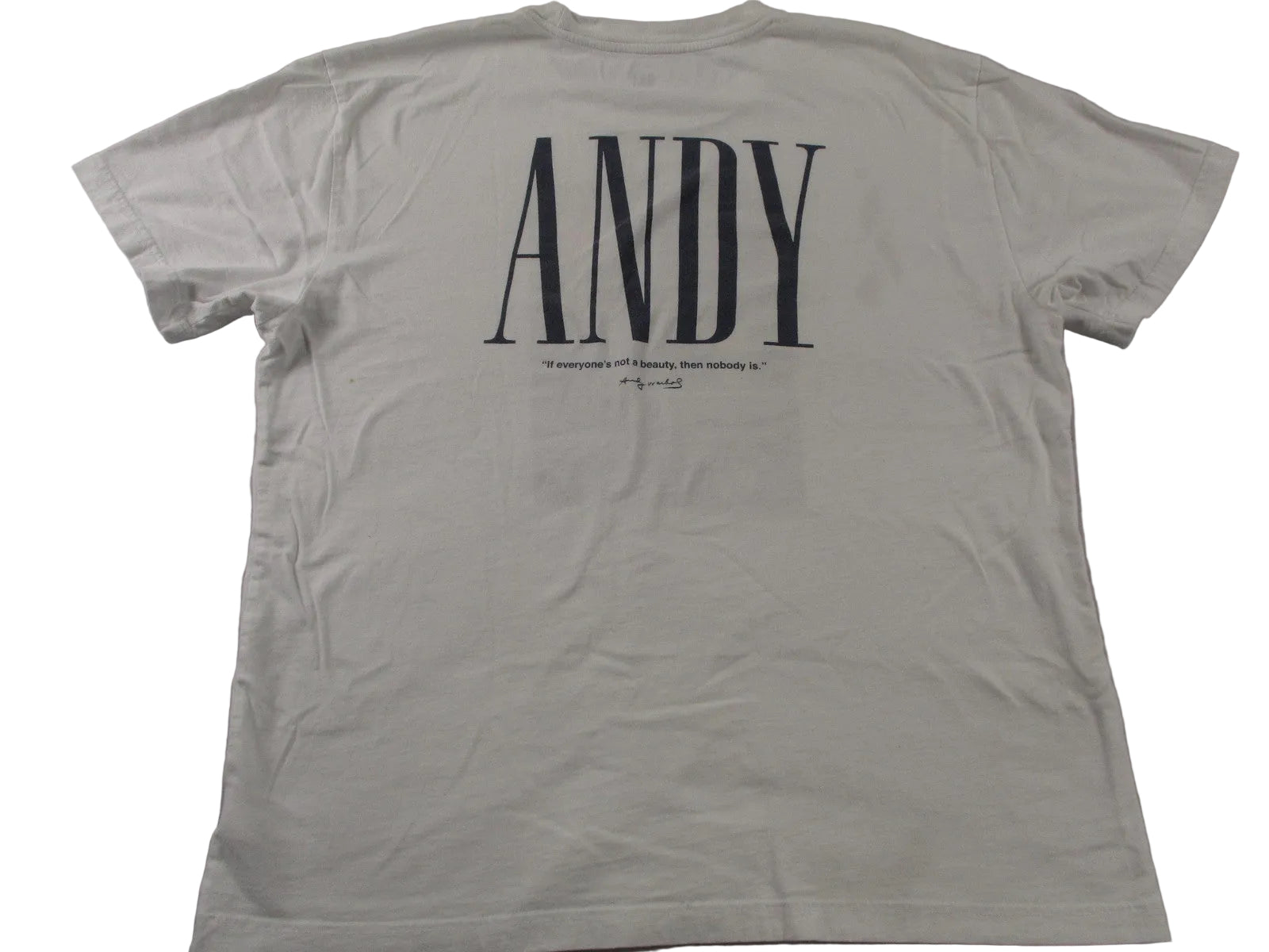 Gap Andy Warhol Shirt Teen Large White Pop Art Graphic Tee Back Quote Cotton1