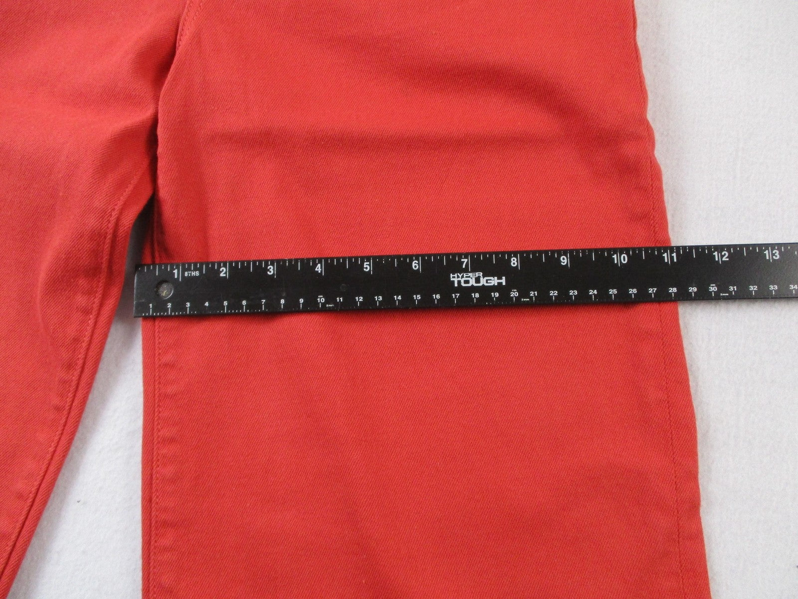 Fidelity Denim Ziggy Crop Jeans Womens 26 Red High Rise Wide Leg Sunkissed 14458
