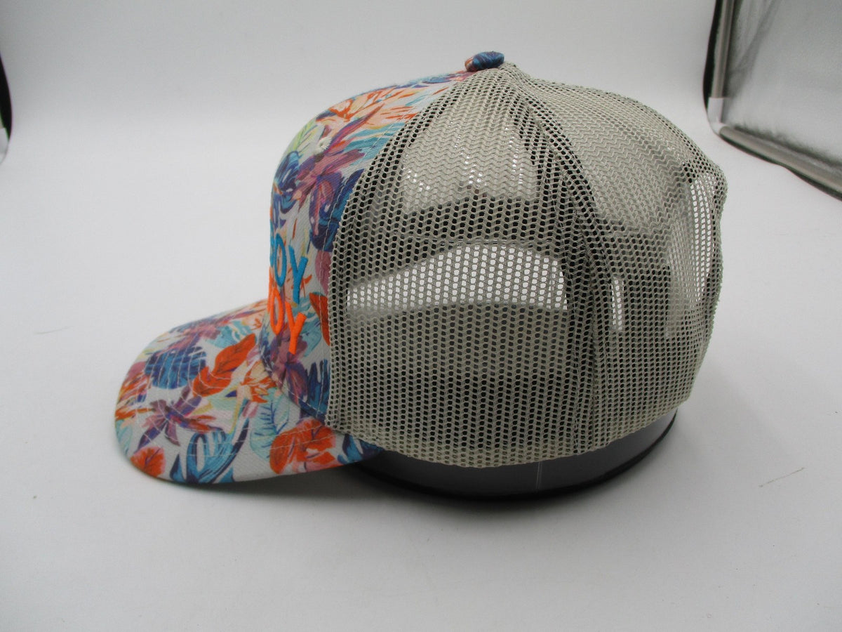 Crowns By Lids Hat Cap Snap Back Mens One Size Floral Rich Boy Broke Boy Trucker4