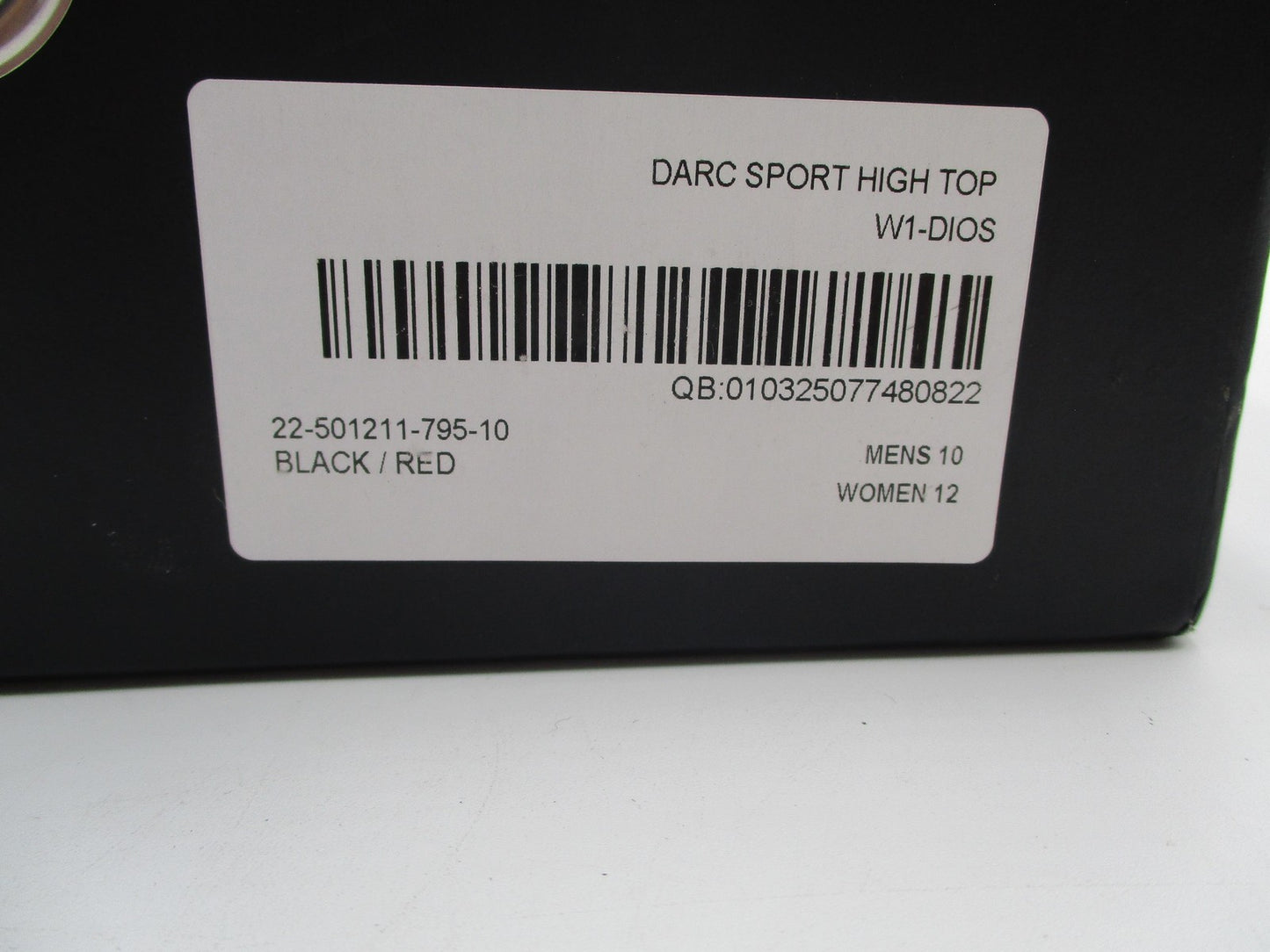 Darc Sport High Top W1DIOS Shoes Mens Size 10 Black Red Wolves Club Sneakers22