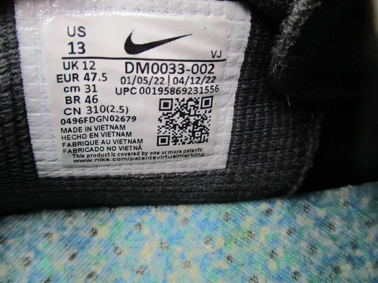 Nike Air Max Terrascape Shoes Mens Size 13 Black Crater Foam Running DM0033-00215