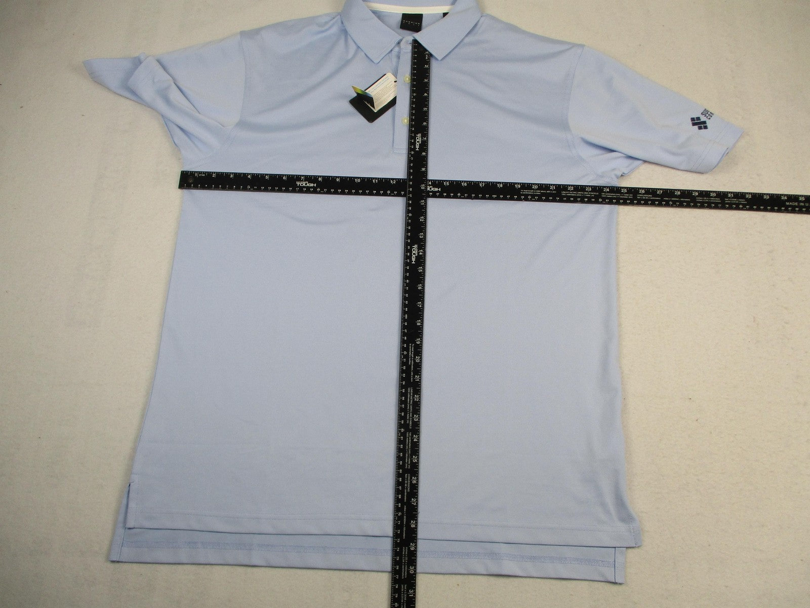 Dunning Golf Polo Shirt Mens XL Blue Coolmax Performance Sugar Foods New 13305