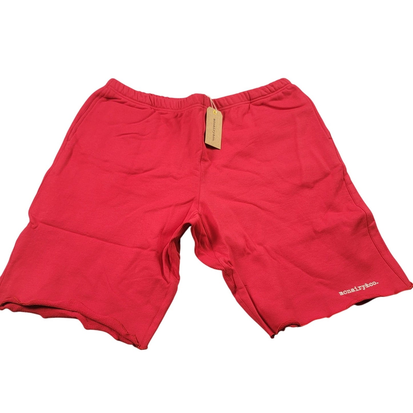 McNairy & Co Sweat Shorts XXL Red Organic Cotton Lounge Streetwear