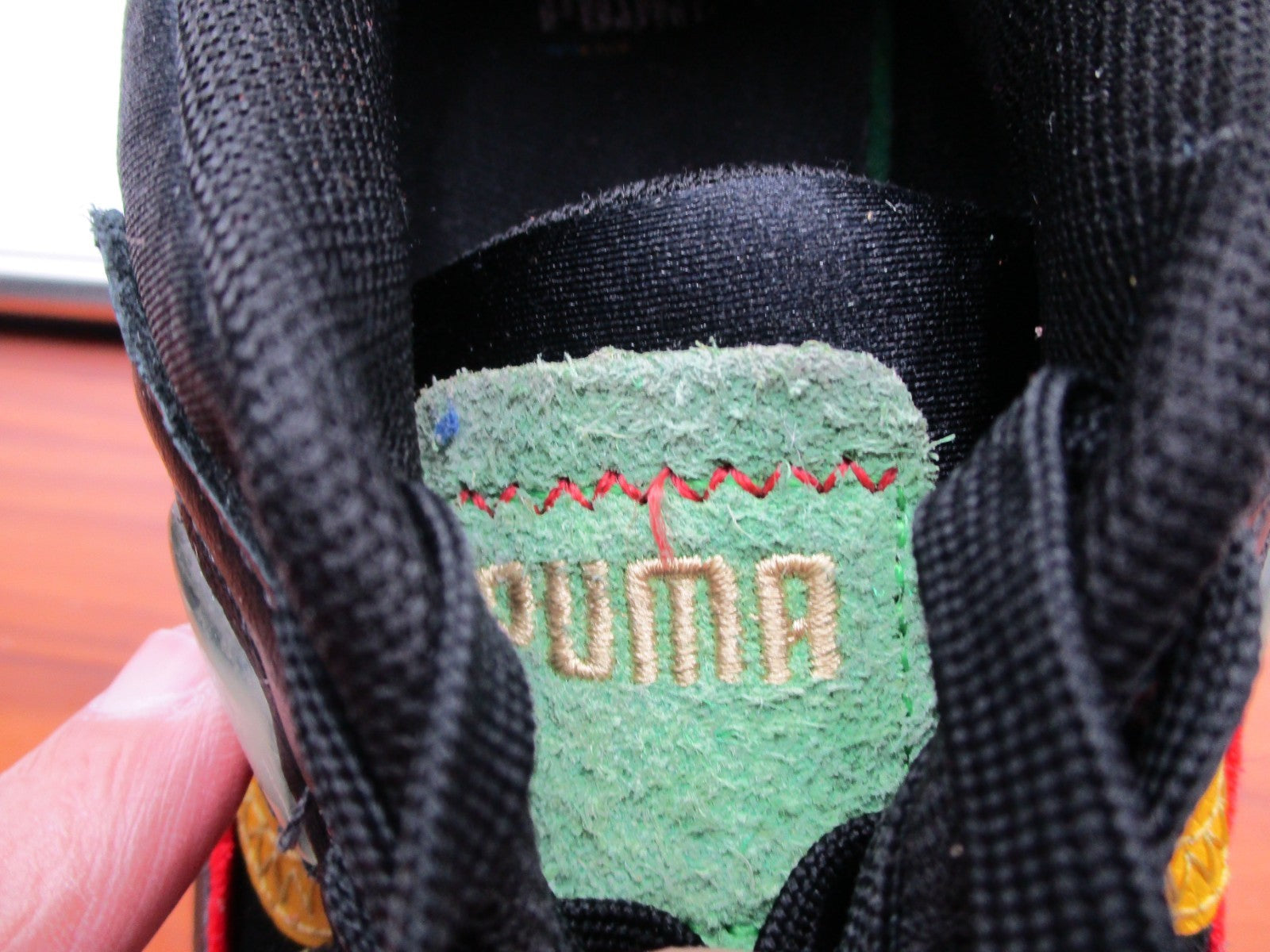 Puma Mirage Sport Retro Sneakers Black Red Yellow Men’s Size 9 37582002 (1B9)7