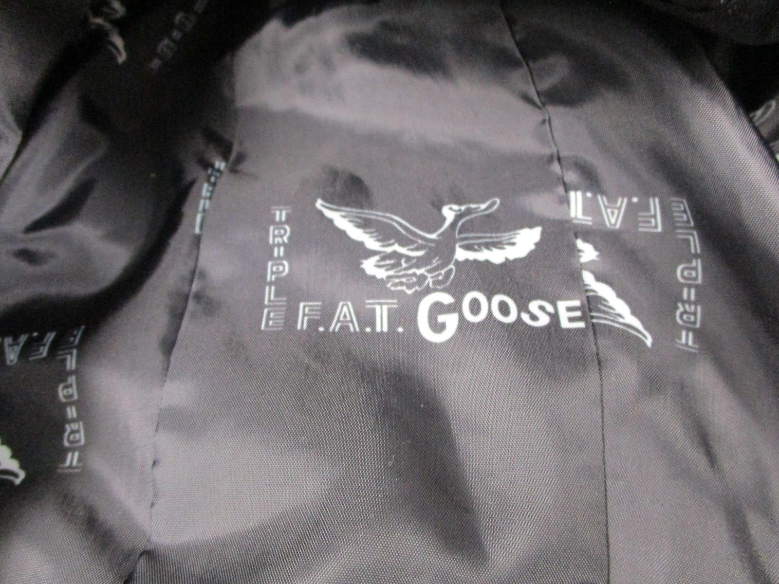 Triple F.A.T. Goose Vest Mens Medium Hooded Puffer Colorblock Quilted Zip3