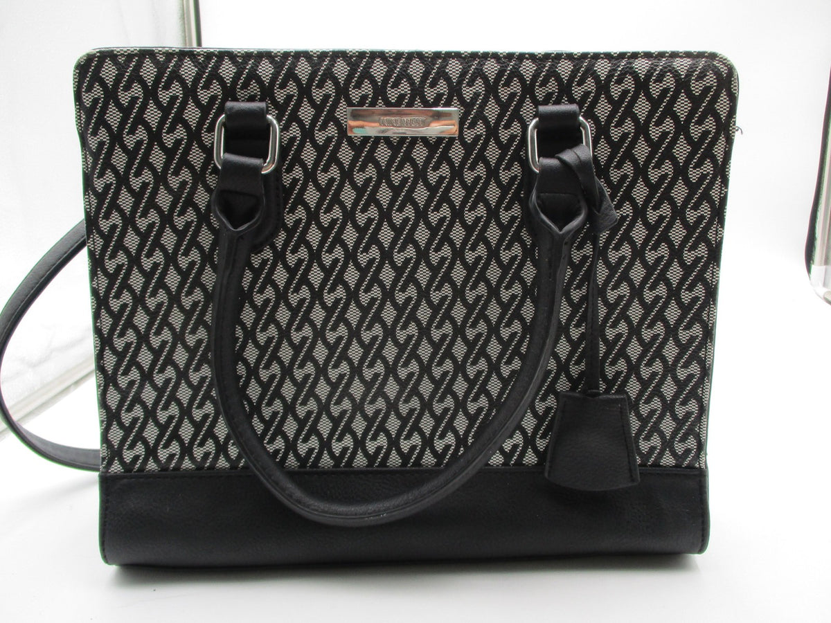 Nine West & Christian Siriano Satchel Bag Lot Womens Medium Black Faux Leather0