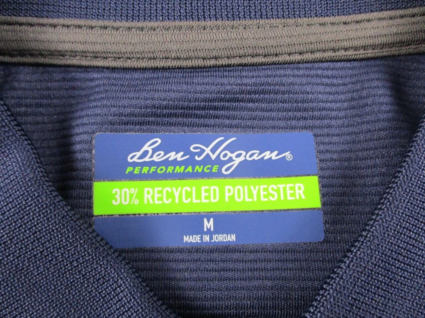 Ben Hogan Performance Polo Shirt Mens Medium Blue Recycled Polyester Golf Knit3