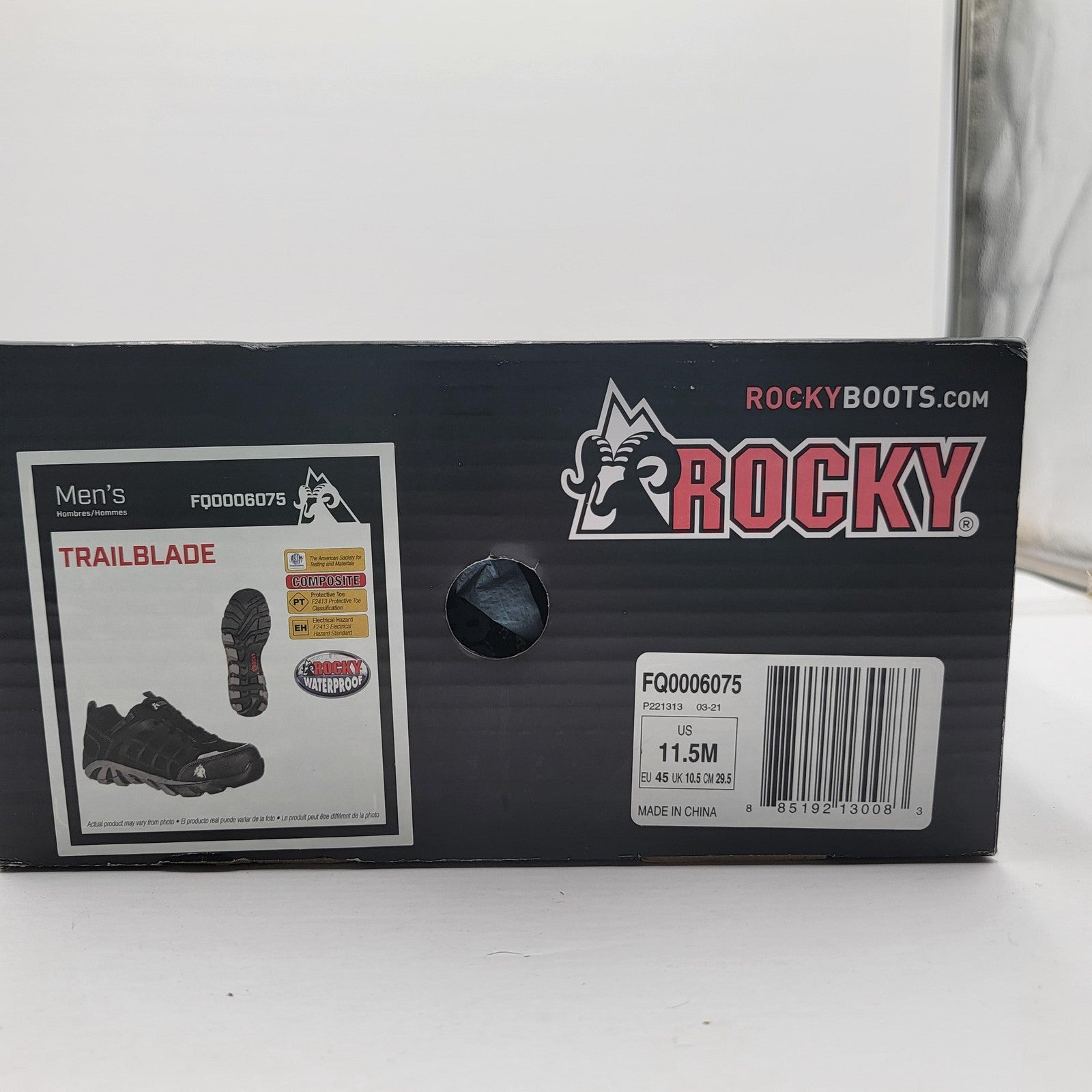 Rocky Trailblade Shoes Mens Size 11.5 Black Composite Toe Waterproof Work ASTM10
