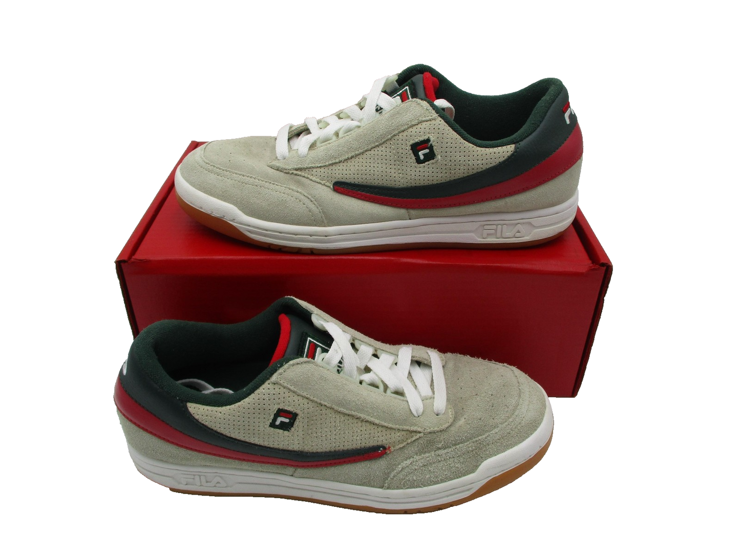 Fila Original Fitness Mens Sz 10.5 Beige Leather LoTop Sneaker 1TM00030898 1Q42