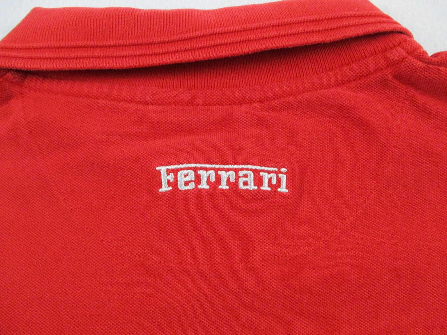 Ferrari Shirt Mens Large Red Formula 1 Racing Polo SF Shield Patch Logo8