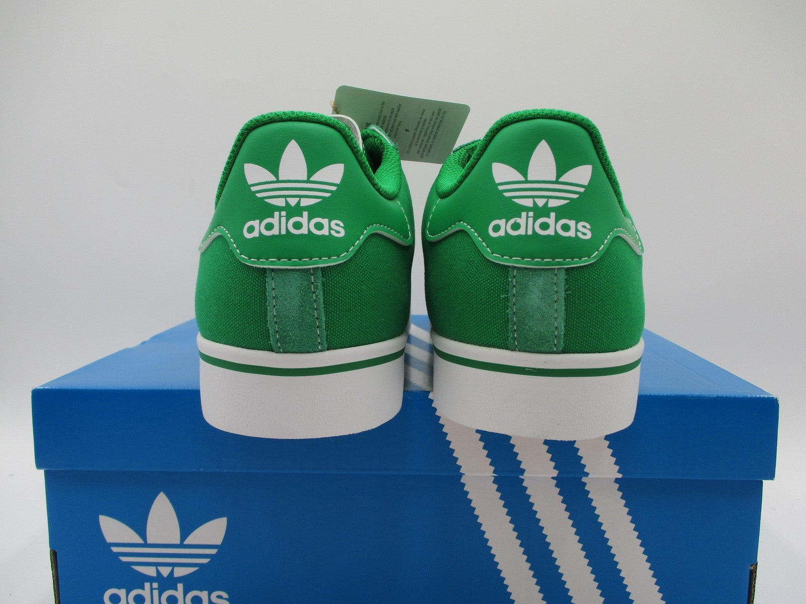 Adidas Campus Vulc Shoes Mens Size 9.5 Green White Originals Skate Suede JQ00523