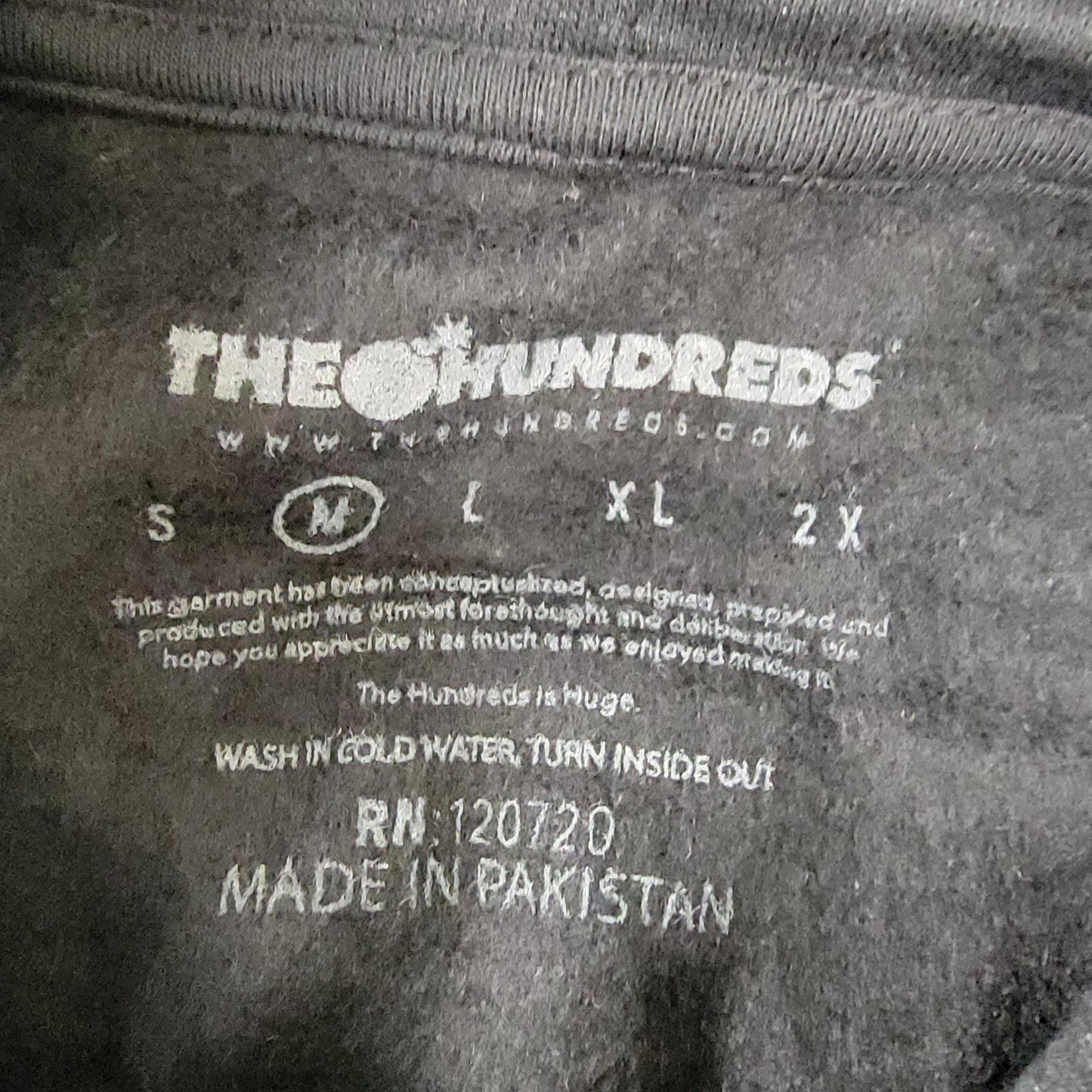 The Hundreds Forever Slant Script Pullover Hoodie Mens Medium Black