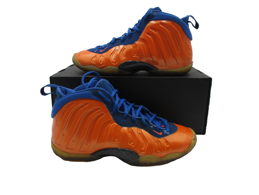 Nike Little Posite One NY Knicks Size 7Y Orange Blue Foamposite 644791800 1O60