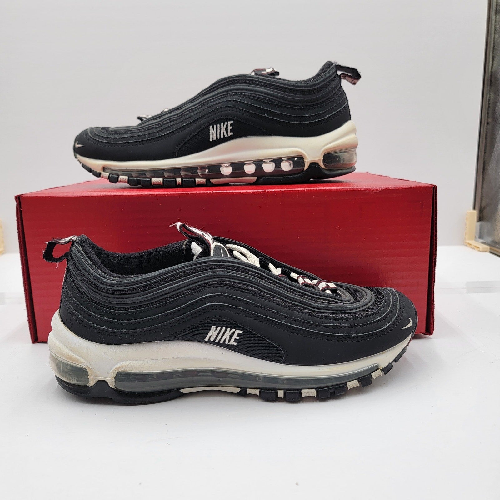 Nike Air Max 97 SE GS 'Black White' Sz 6Y AV3180 001