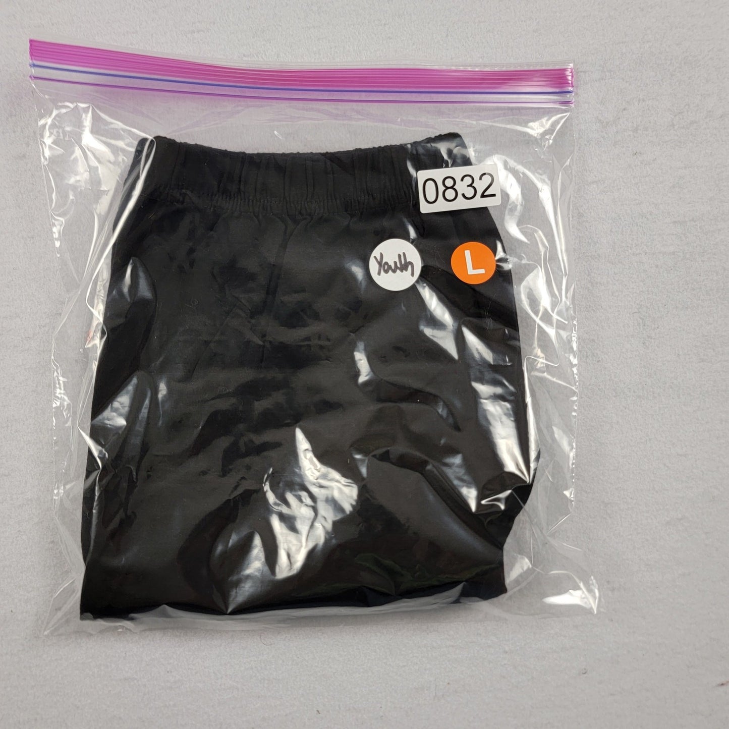 URATOT Youth Black Sport Shorts Size L Cotton Blend Gym Running Activewear