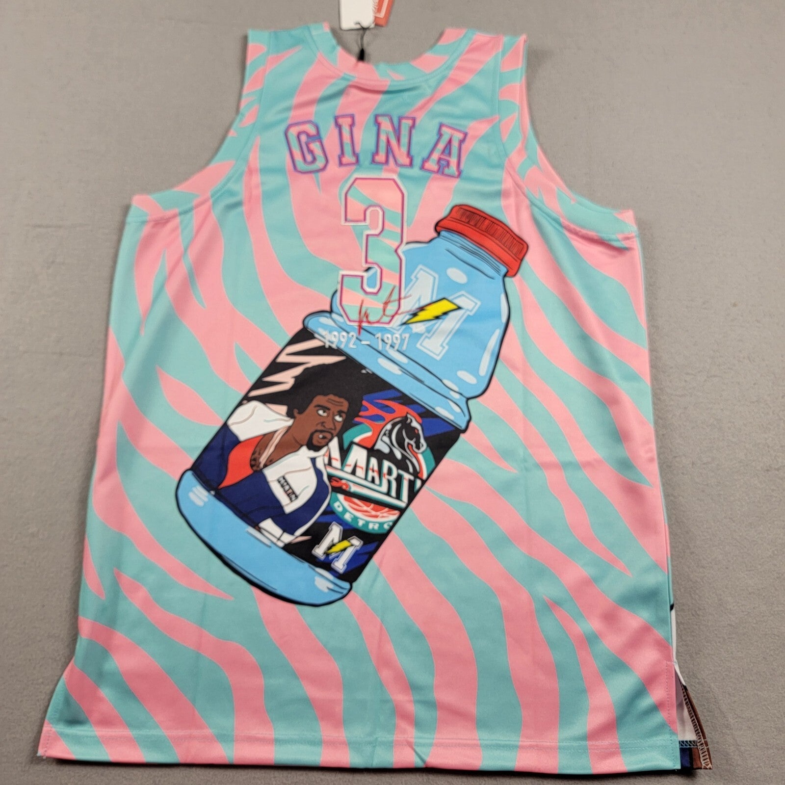 Headgear Classics Martin TV Show DAMN GINA BASKETBALL JERSEY L NWT
