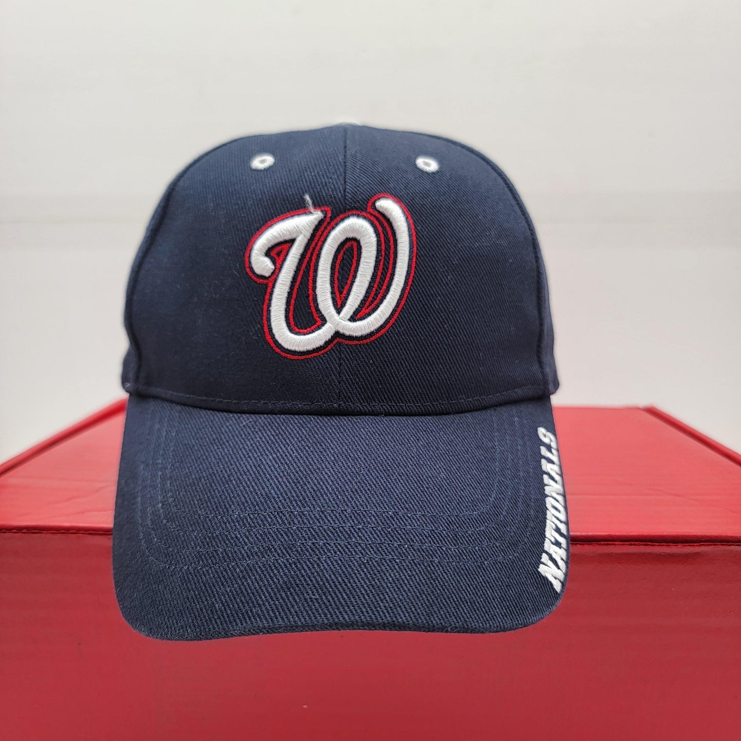 Washington Nationals Hat Cap Strap Back Navy Blue MLB Baseball Mens One Size0