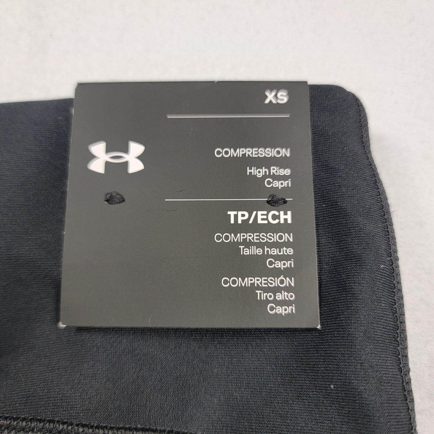 Under Armour Capri Leggings Womens XS Black Compression High Rise HeatGear