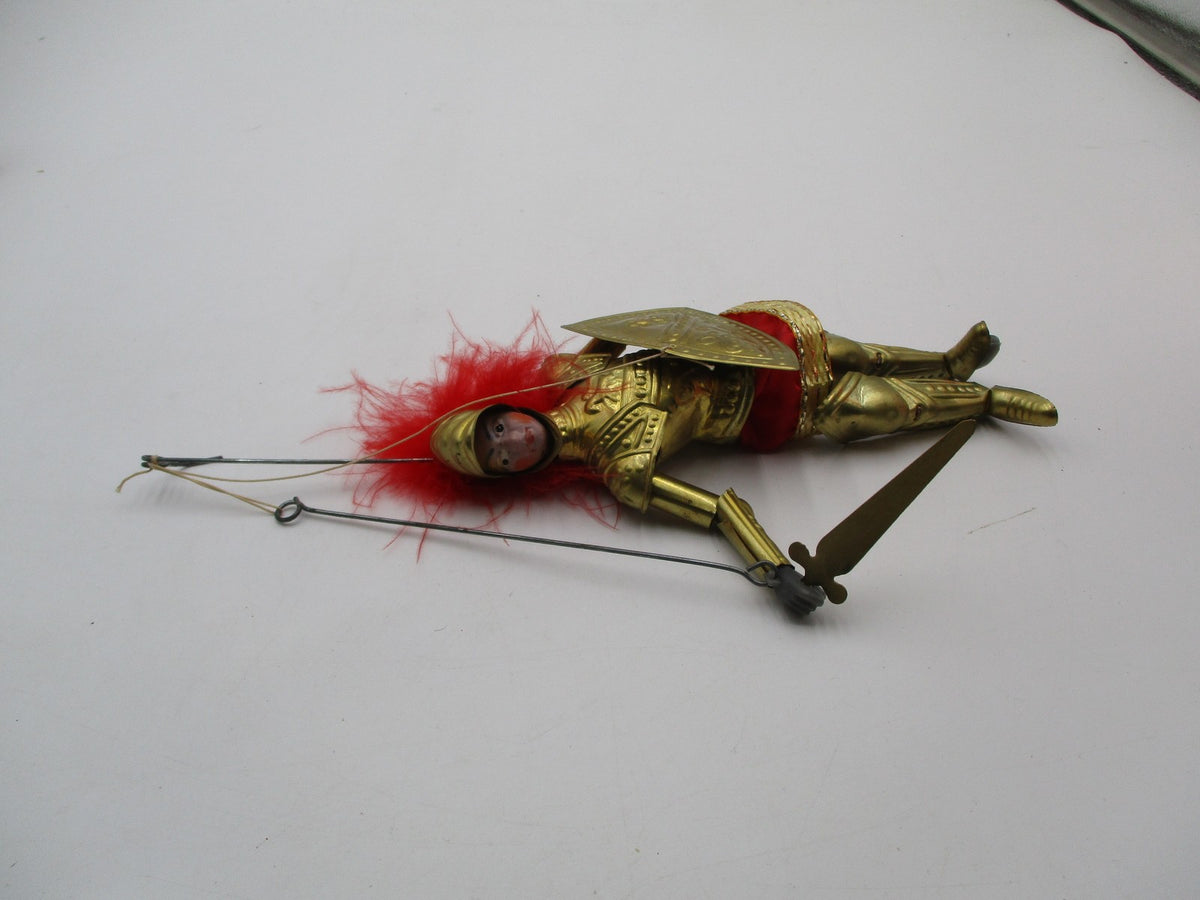 Vintage 1970s Pupo Siciliano Italian Knight Marionette 8 inch7