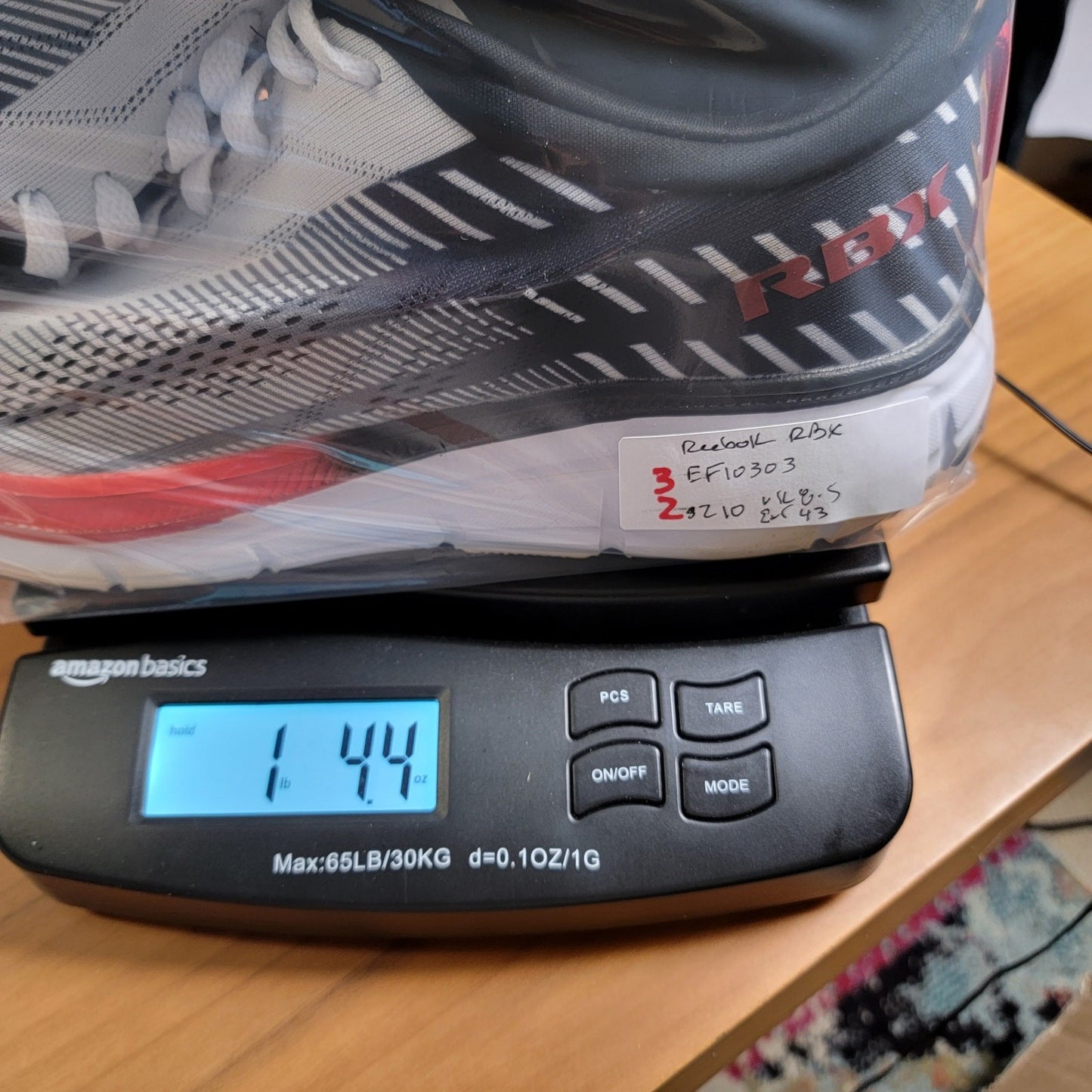 RBX SHOES Running EF10303 Black/White/Red/Grey Sz 10 M