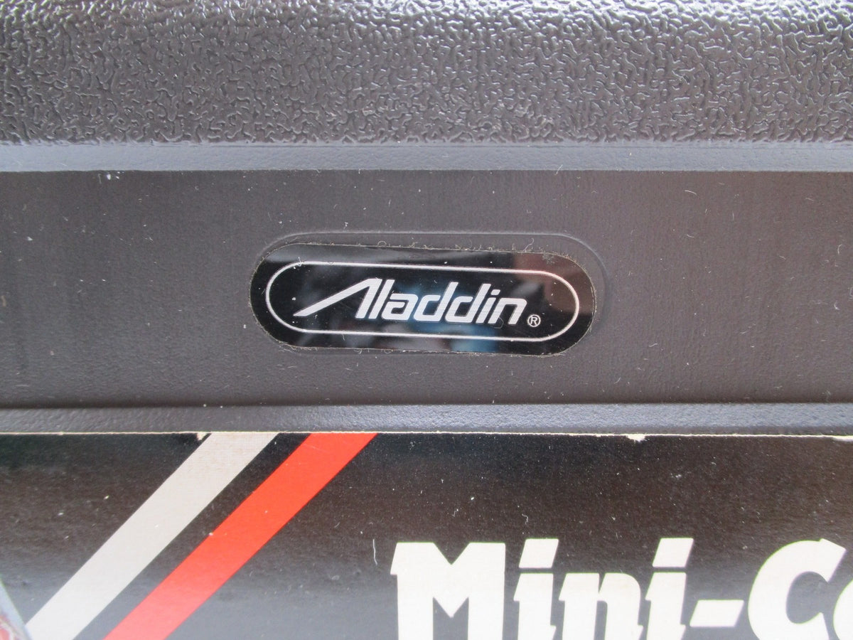 Vintage Aladdin Mini-Cooler Insulated Lunch Box Carrier Black 8.5x10 USA 776022