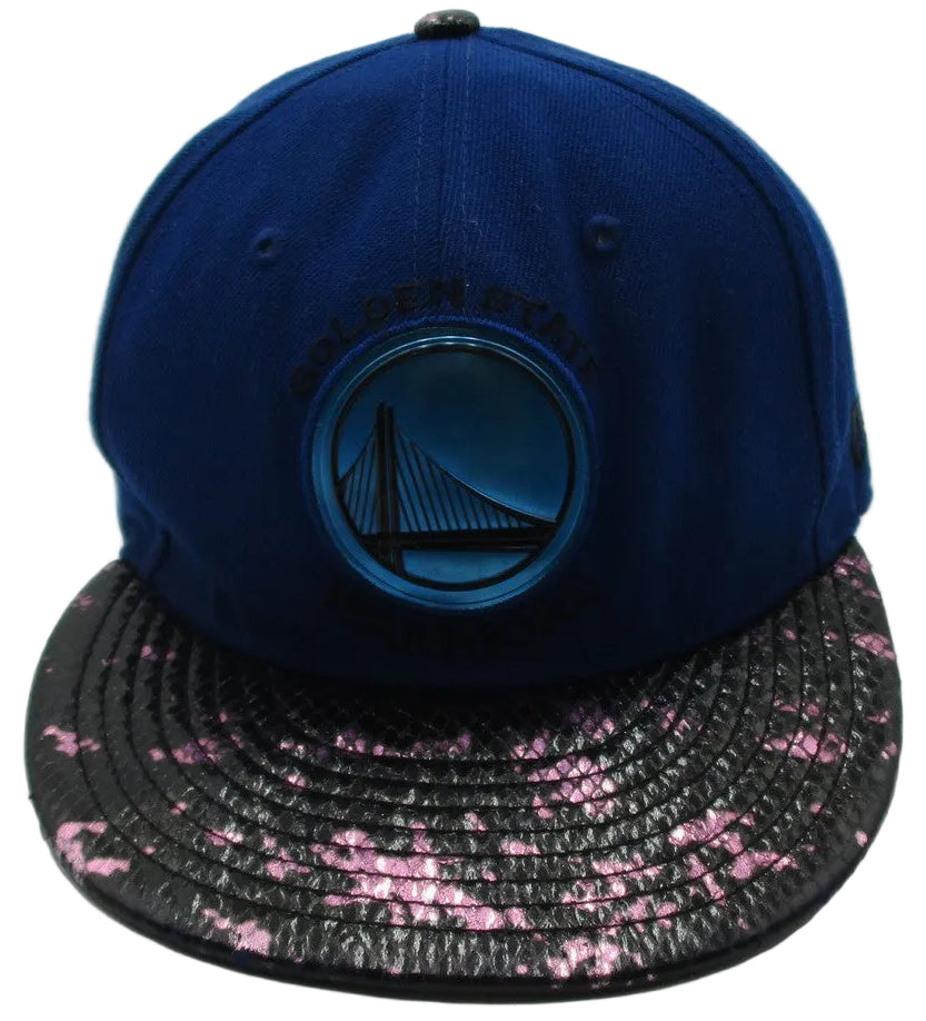 Golden State Warriors Hat Cap Strap Back One Size Blue Black NBA Mens New Era0