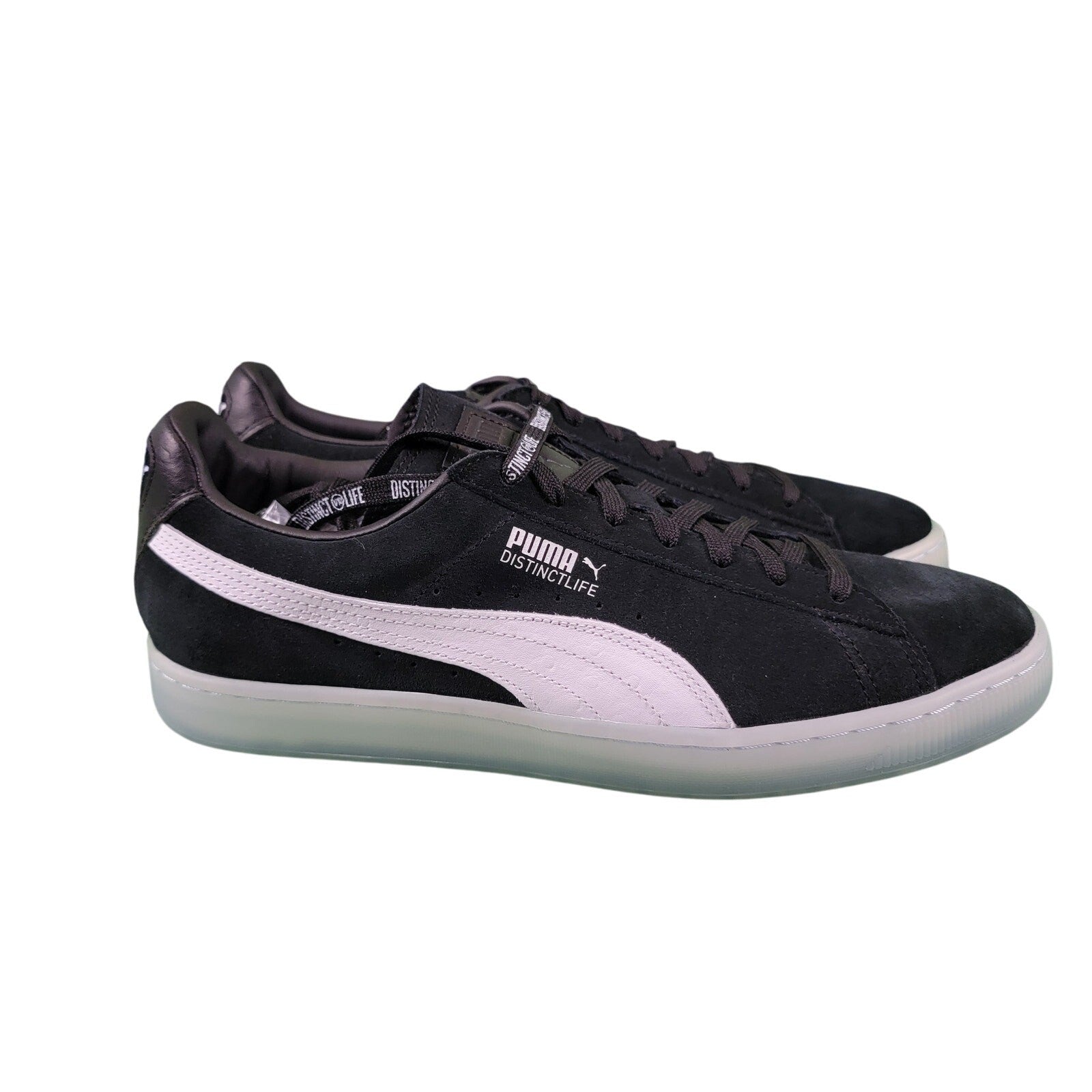 PUMA Suede v2 Distinct Life Black/White Mens Sz 10 364826011
