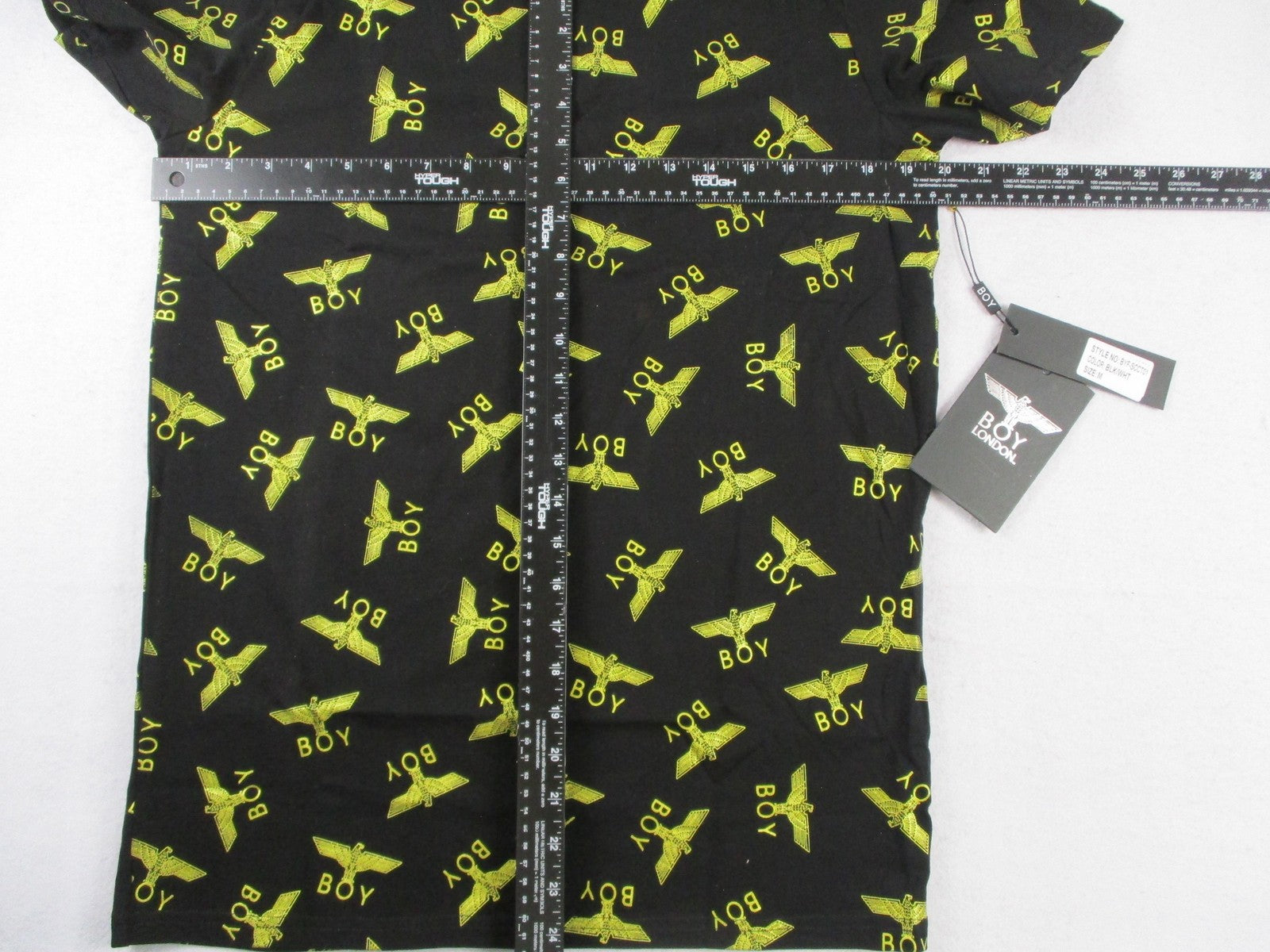 BOY London Shirt Mens Medium Black Eagle Logo Graphic Tee Streetwear 1302047