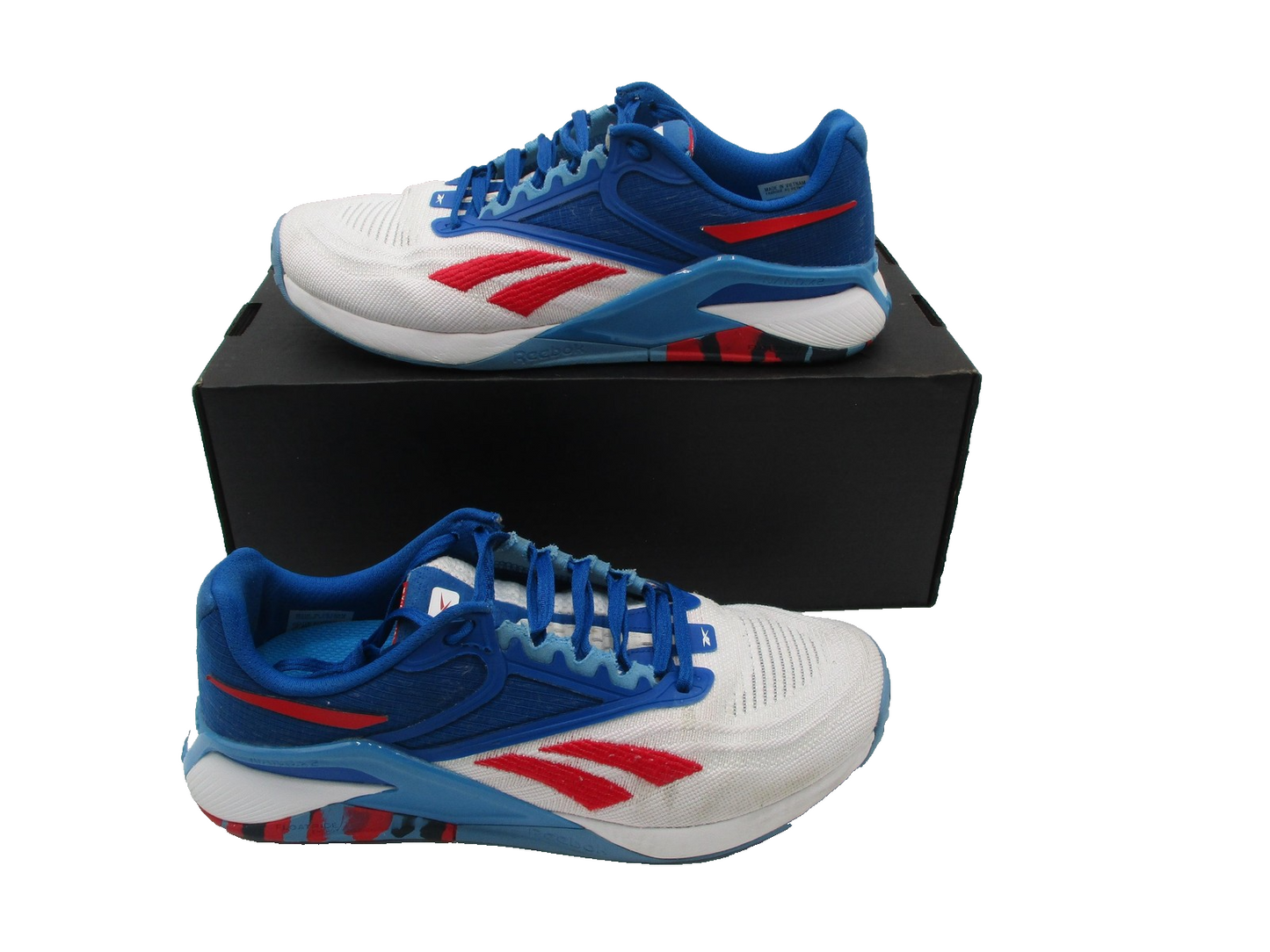 Reebok Nano X2 Shoes Womens Size 9 White Blue Red Training Sneakers GY2288 (1H3)2