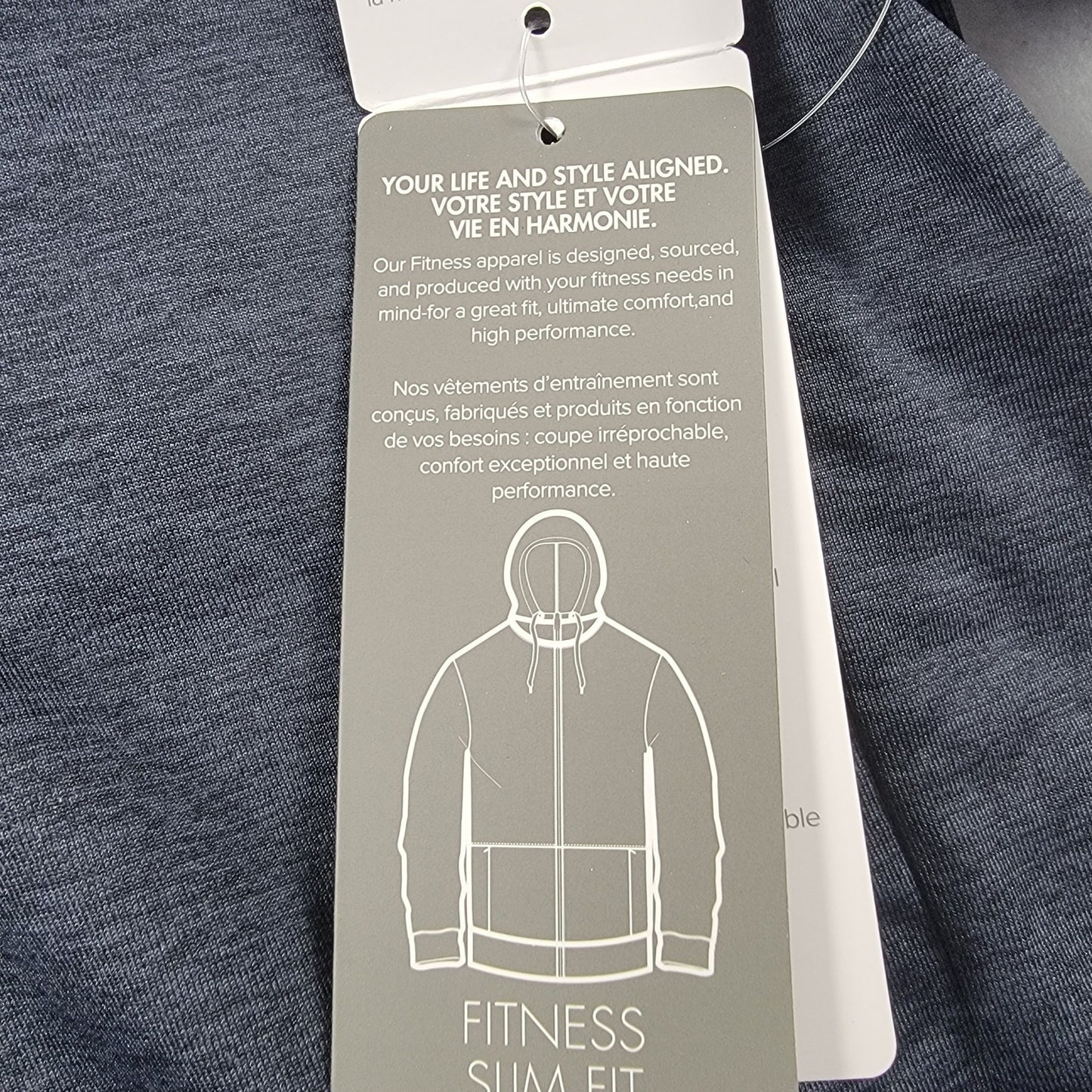 Gaiam Mens 1/4 Zip Slim Fit Hoodie Heather Gray Sz S