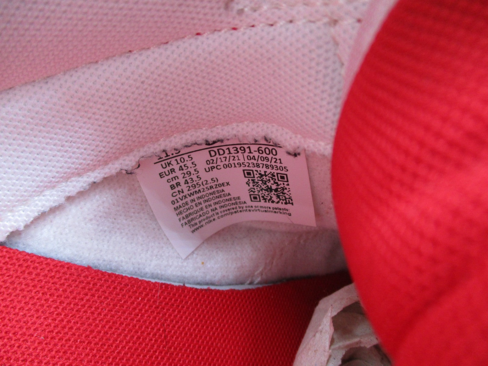 NIKE DUNK LOW "CHAMPIONSHIP RED" SIZE 11.5 OG Box (AUTHENTIC)12