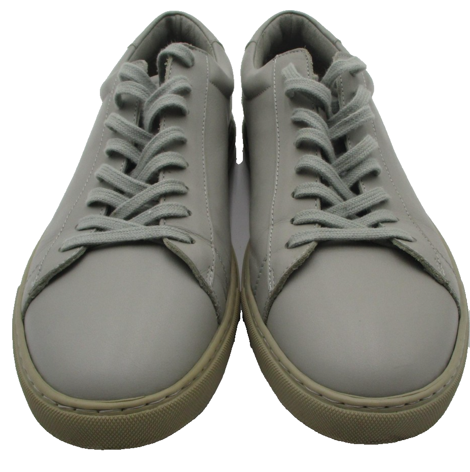 Oliver Cabell Shoes Mens Size 10 Gray Leather Low Top Made In Italy Sneakers 1F74