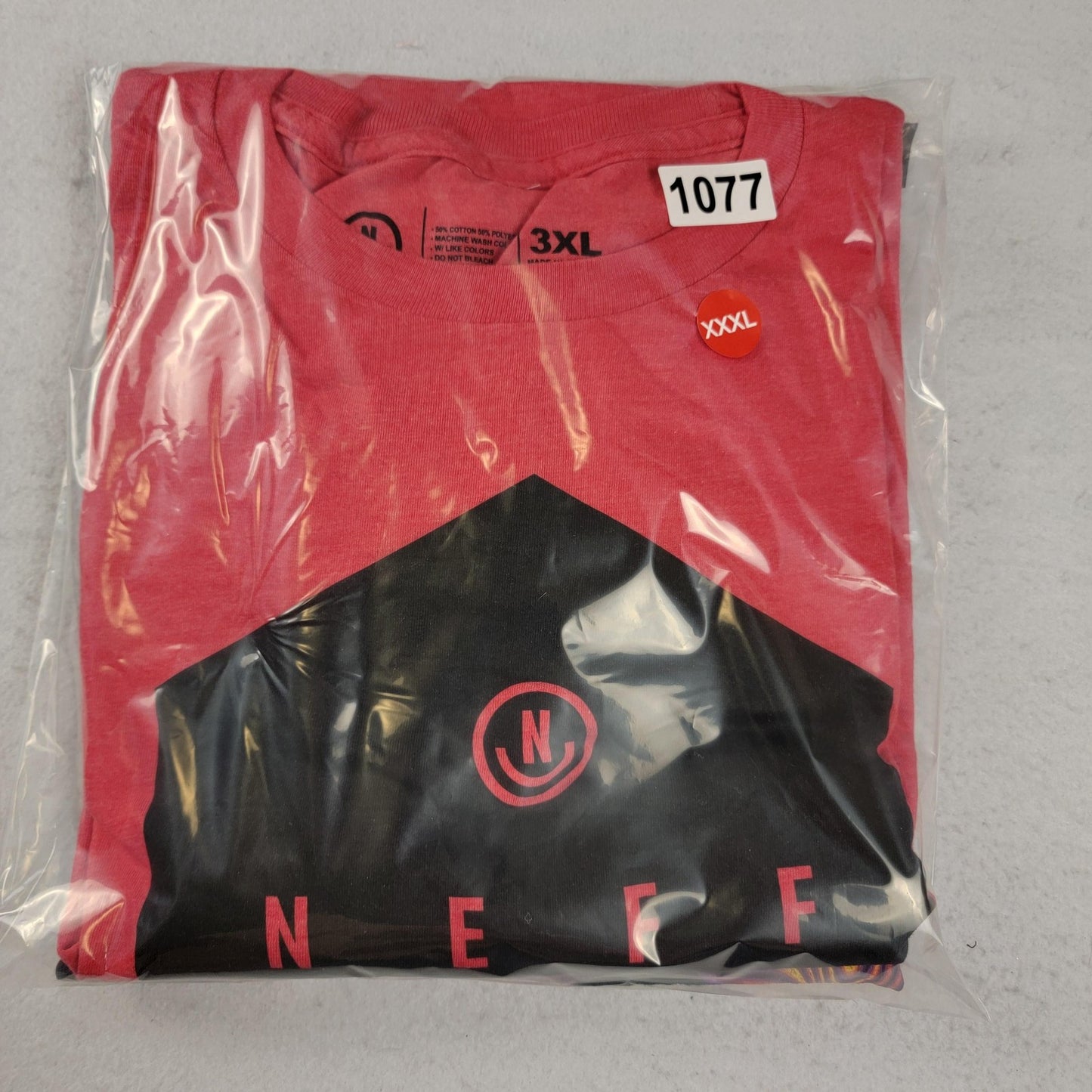 2 PK Neff Red TShirt Skateboarding & Fashion Nova Black Sz 3XL