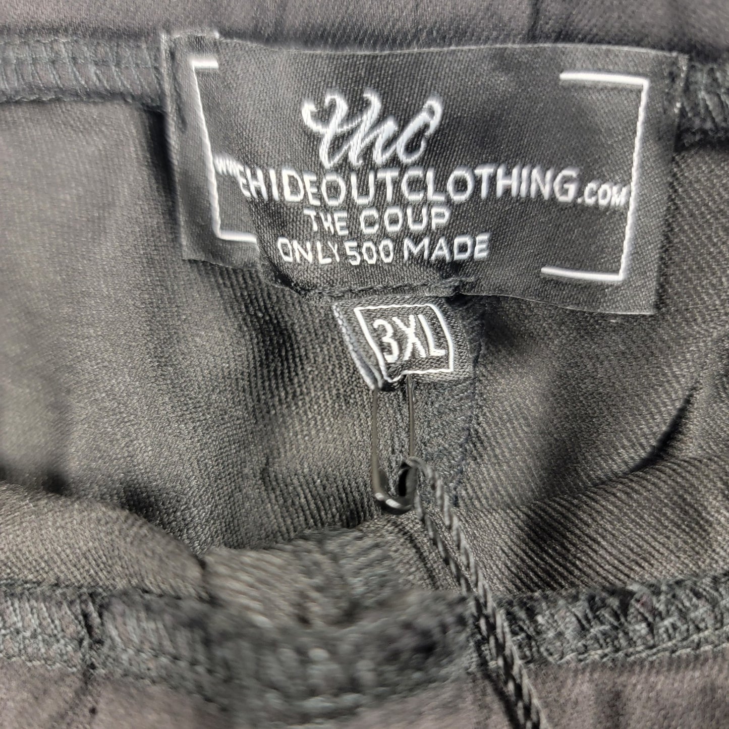 The Hideout Clothing The Coup Cargo Joggers Black Limited Edition NWT