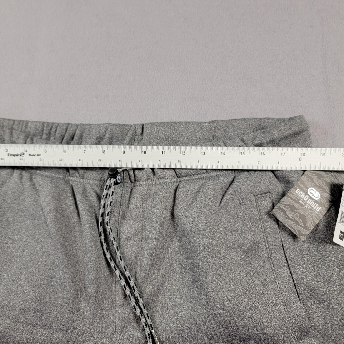 Ecko Unltd Pants Unisex XL Grey Marled Joggers Sweatpants Athletic Logo